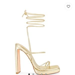 RAYE Laser Heels in Gold